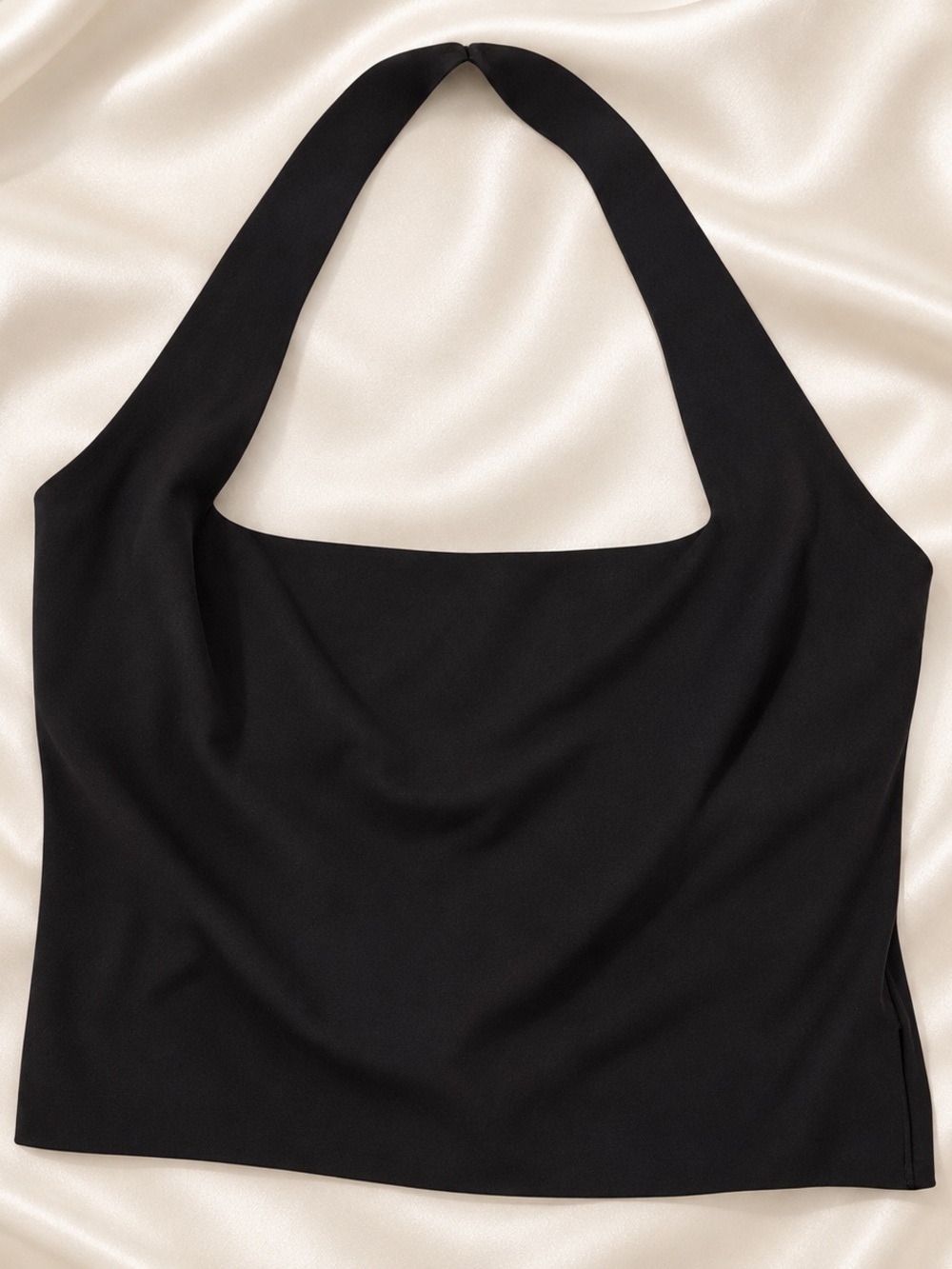 Aerie SMOOTHEZ Black Halter Tank Top Women’s Size L